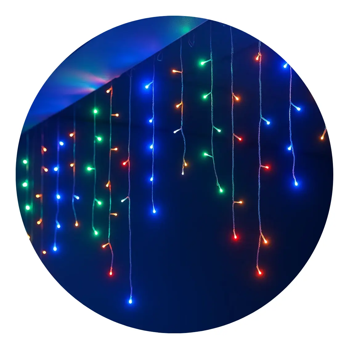 Cascata Led 100 Leds Pisca Pisca 8 Funções Cores Natal Branco Quente 220v - 1