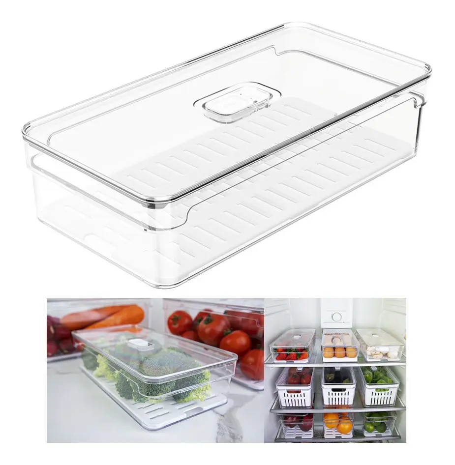 Organizador De Geladeira 2,8l Porta Legume Frutas Mantimento - 1