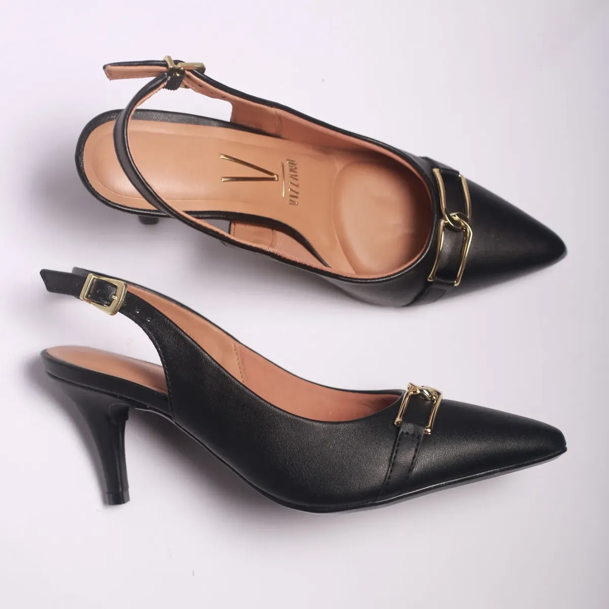 Scarpin Vizzano Feminino Preto Lisa TAM: 39 Br - 1