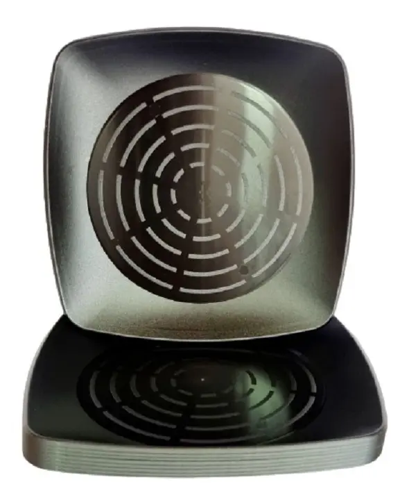 Pratos Acrílico Quadrado Sobremesa Resistente 15cm Preto 10UNIDADES - 1