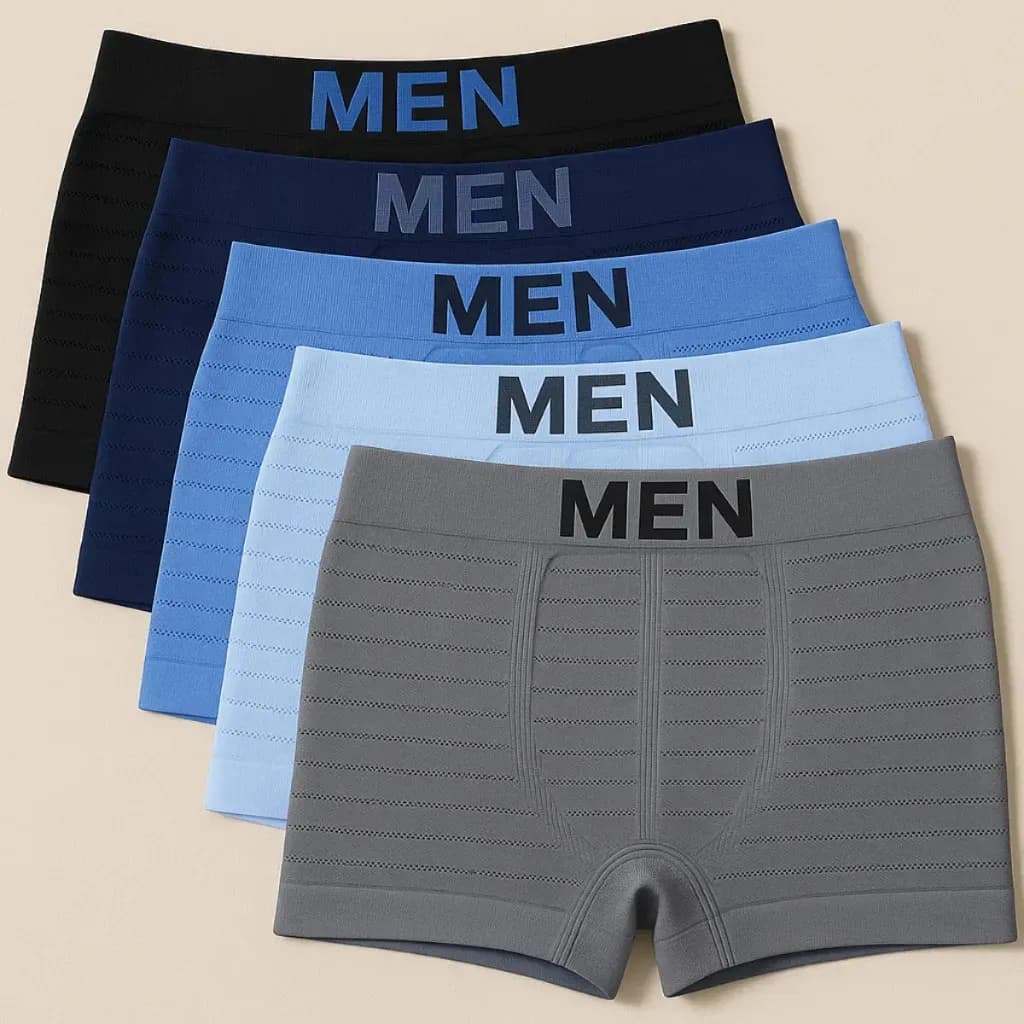 Kit 10 Cuecas Box Masculina Cueca Boxer Conforto Microfibra - 6 PRETAS - 4 CORES VARIADAS TAM P-M - 1