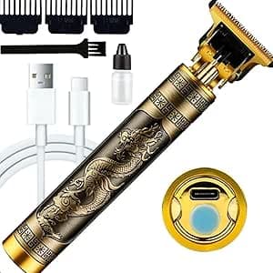Máquina Profissional Dragão Acabamento Sem Fio Cabelo Barba Pezinho - 1