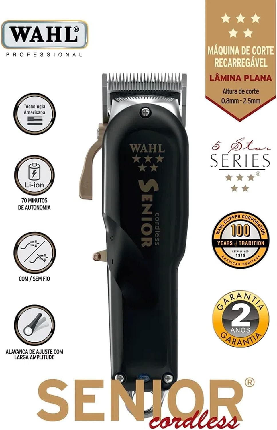 MAQUINA P/CORTE CABELO WAHL SENIO - 1