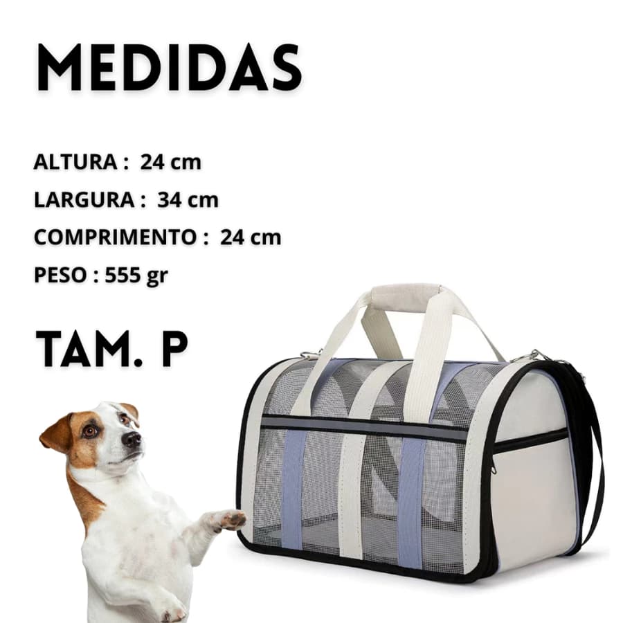 Mala Transporte Pet P Ultraleve Ventilação Total Cabine Aérea - 1