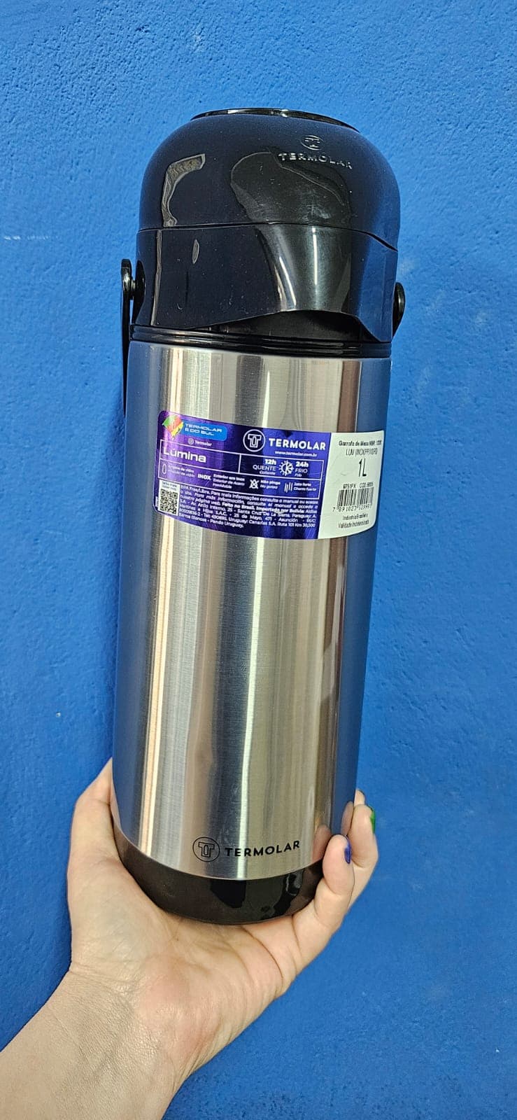 Garrafa Térmica Inox 1L Termolar 12H QUENTE 24 H FRIO - 1