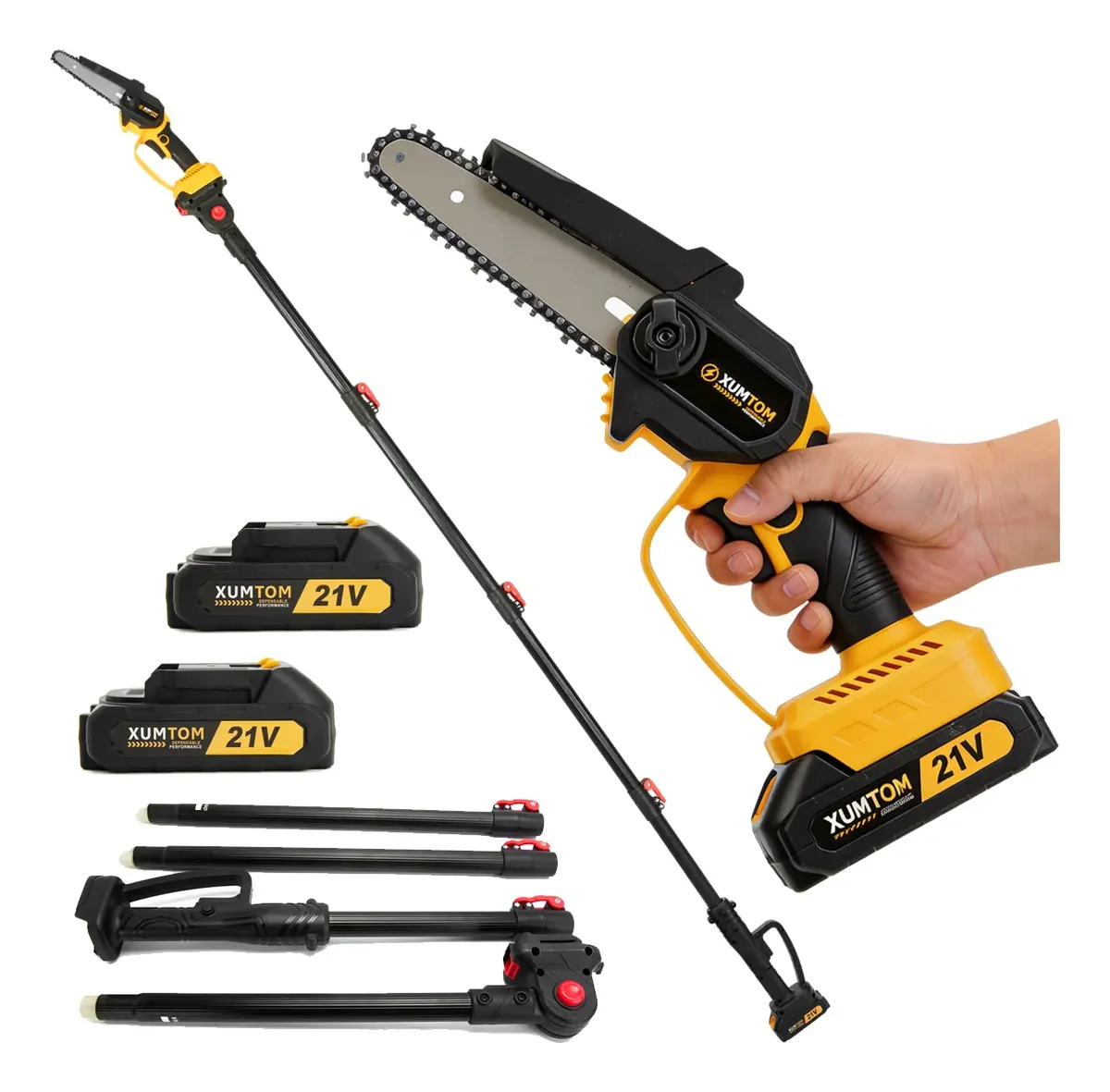 Motosserra Podadora A Bateria Com Cabo Extensor 2.5 Metros - 1