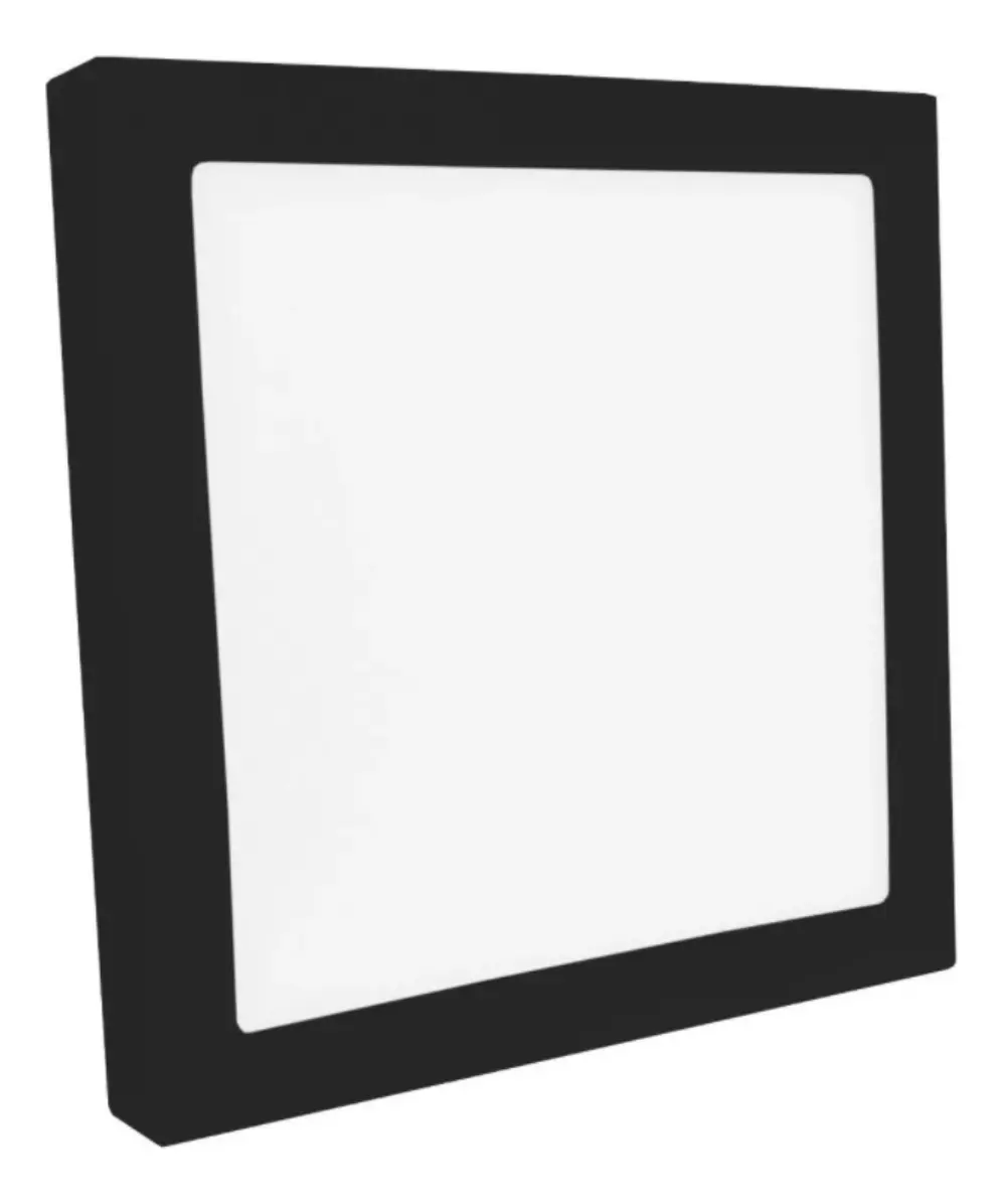 Luminaria Painel Plafon Led Sobrepor Preto Bivolt 25w 21x21 - 1