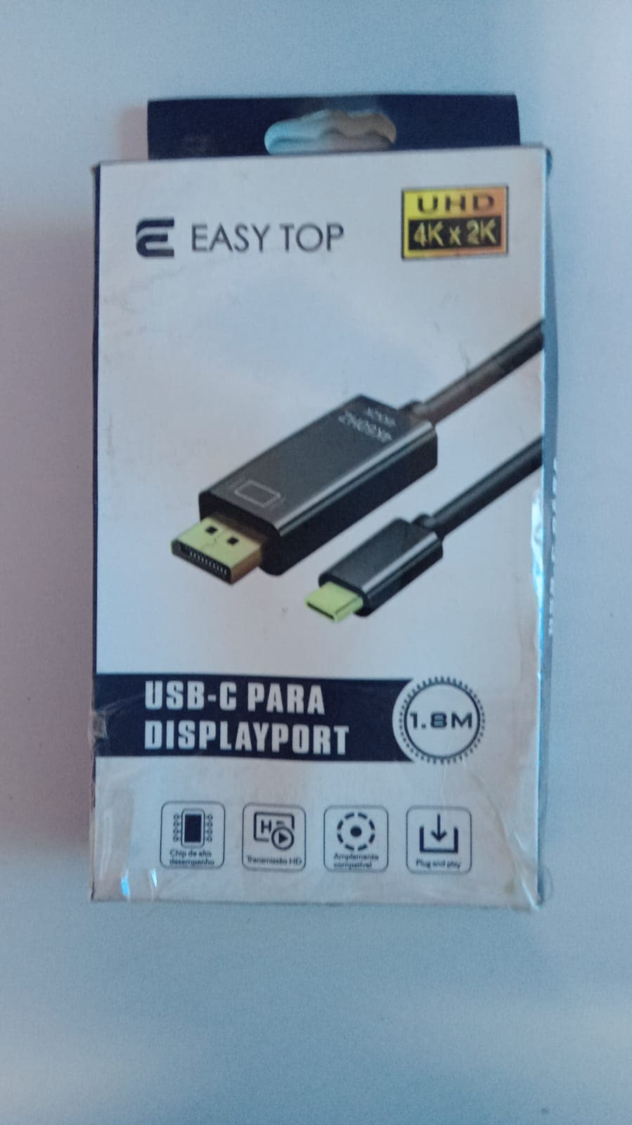 Cabo Usb-C Para Displayport 1,8Mt De R$ 47,90 Por - 1
