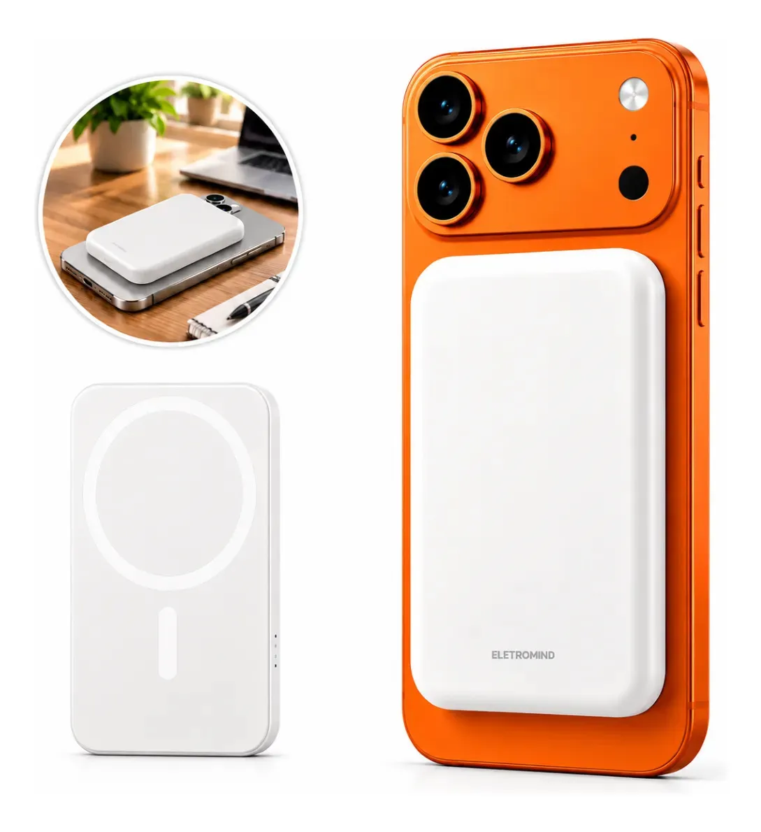 Power Bank Magnético 5000mah Magsafe Compatível iPhone - 1