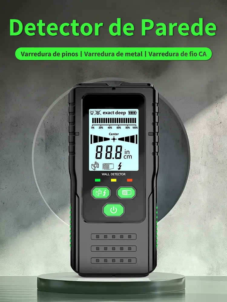 Scanner Detector De Parede Piso Cobre Madeira Fios E Ss1 - 1