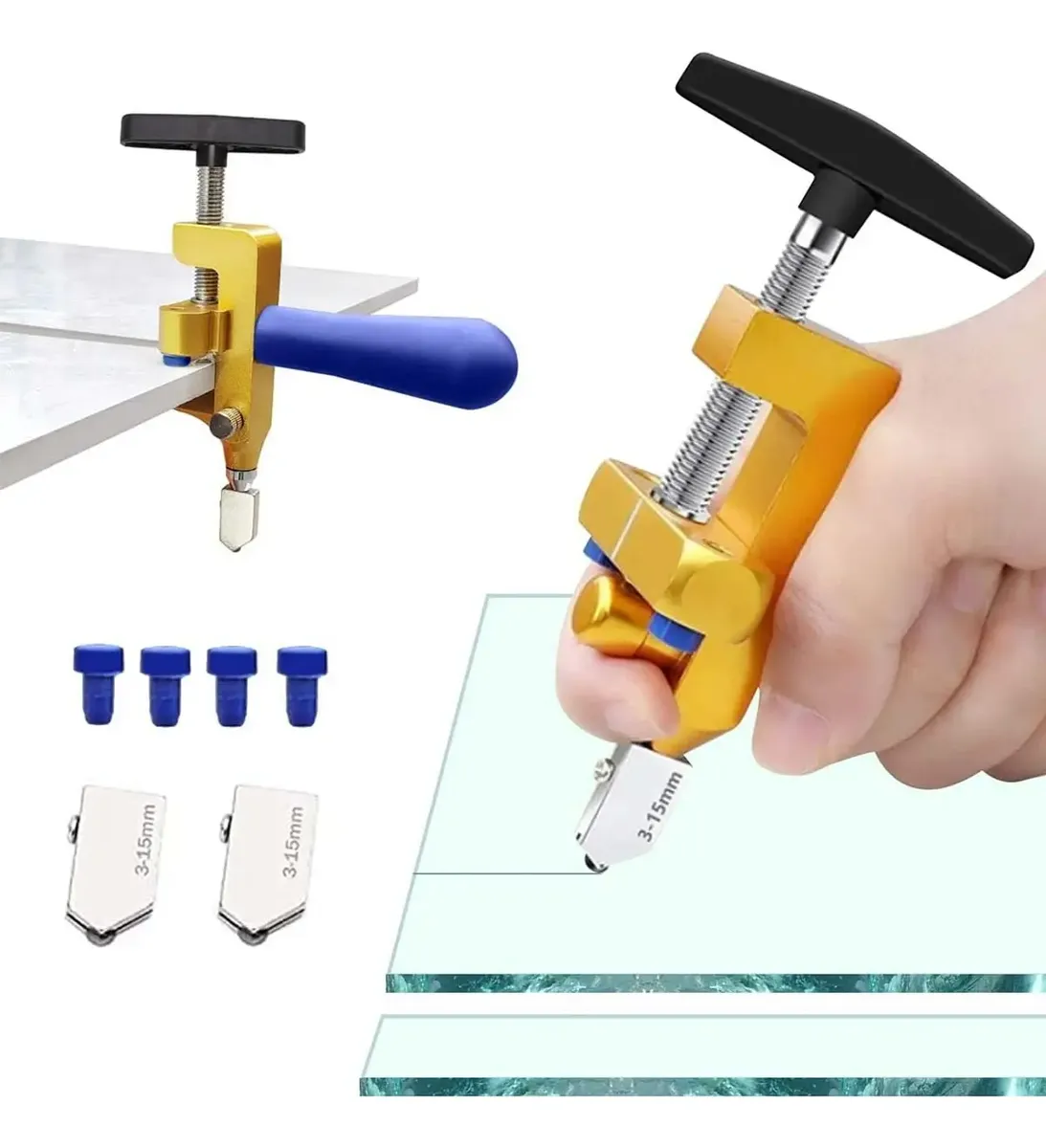 Riscador Manual Para Cortar Vidro Cerâmica Telha Piso Top - 1