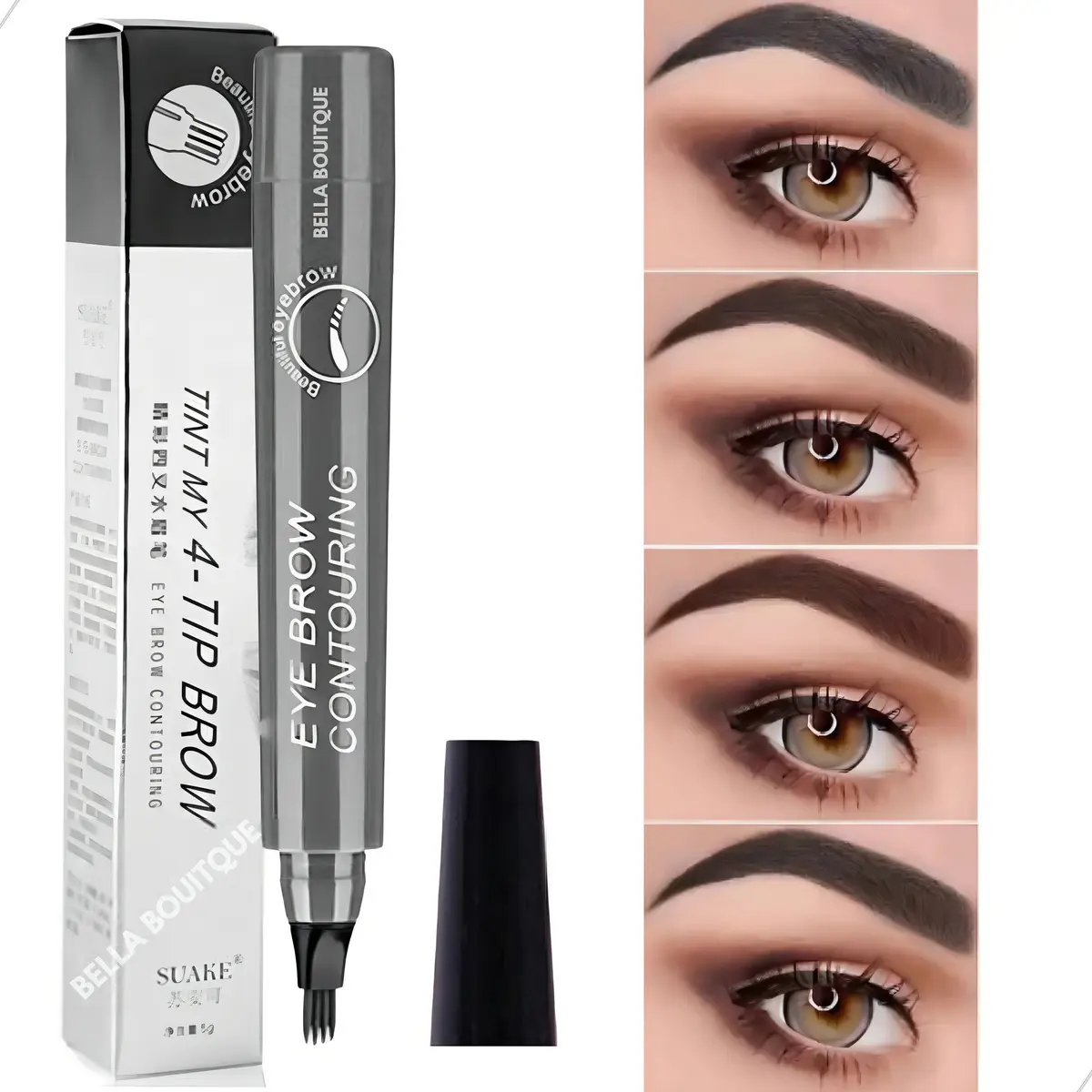 Caneta Para Sobrancelha Fio A Fio Tattoo Microblading Cor #5 Preto - 1