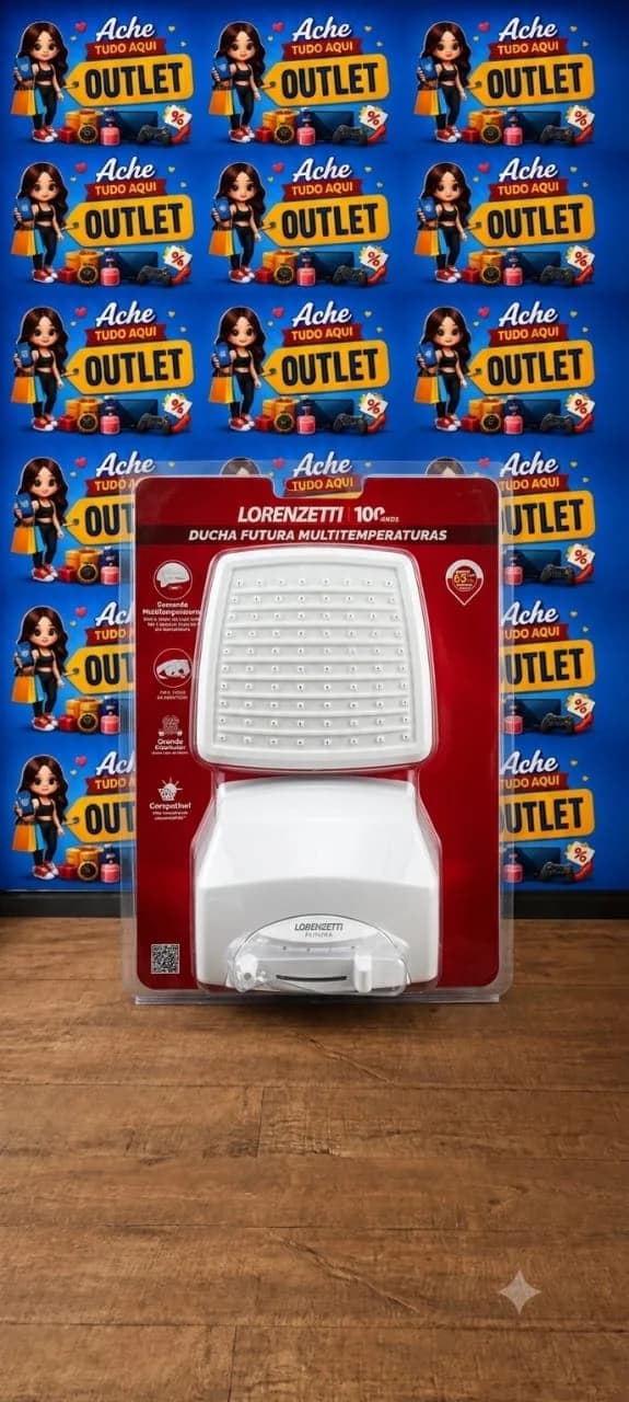 Ducha Futura Multitemperaturas 220V, 6800W, Lorenzetti , Branco - 1