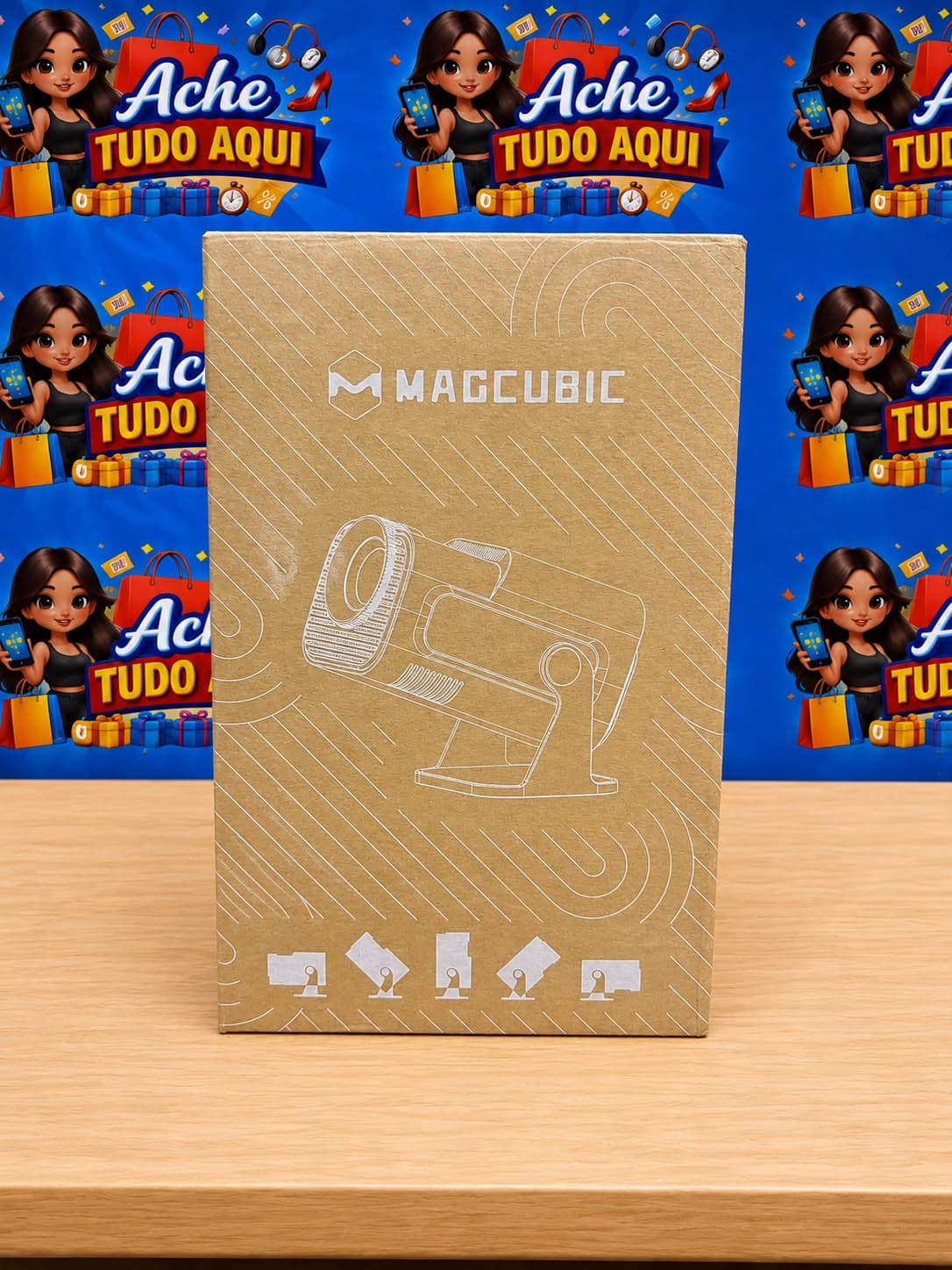 Projetor Portátil Magcubic HY320 com resolução nativa de 1080p Wifi - 1