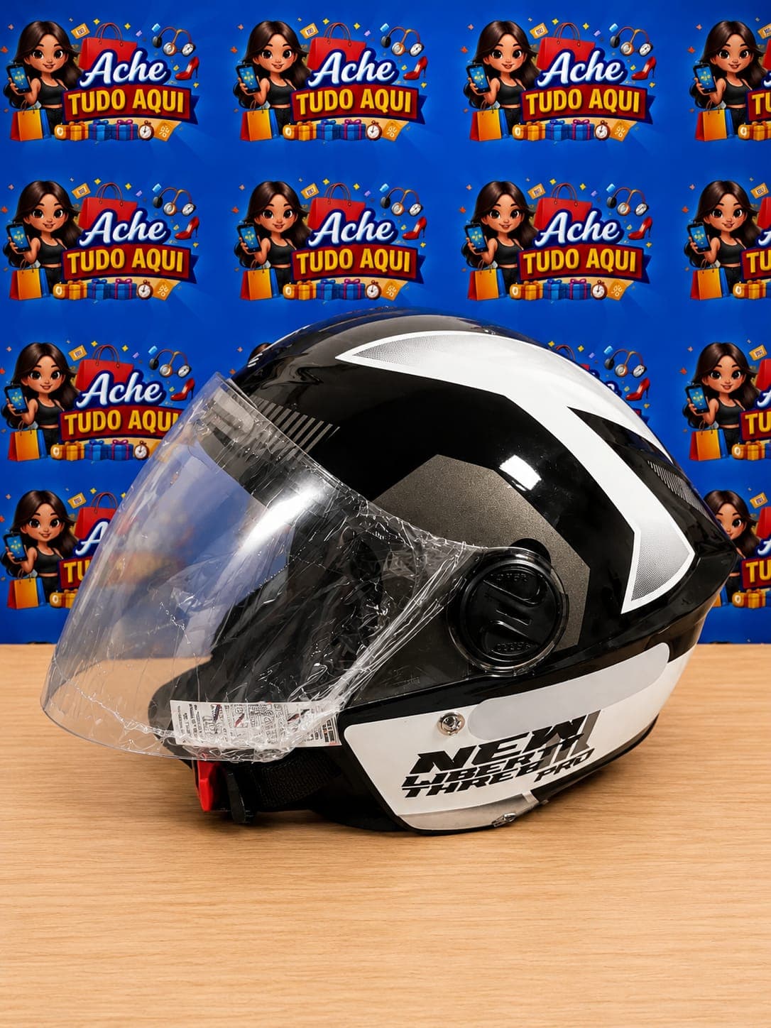Capacete Pro Tork Liberty Three preto e Branco N 56 - 1