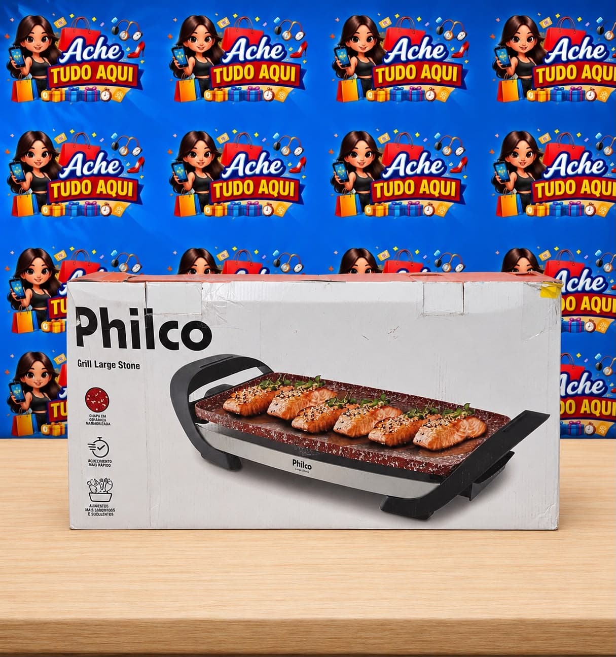 Grill Large Stone Philco 1500W PGR03P - 127V - 1