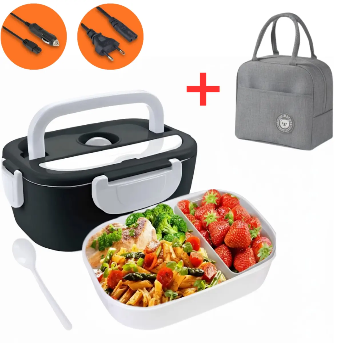 Kit Marmita Elétrica E Bolsa Termica 12v/24v/110v/220v Carro - 2
