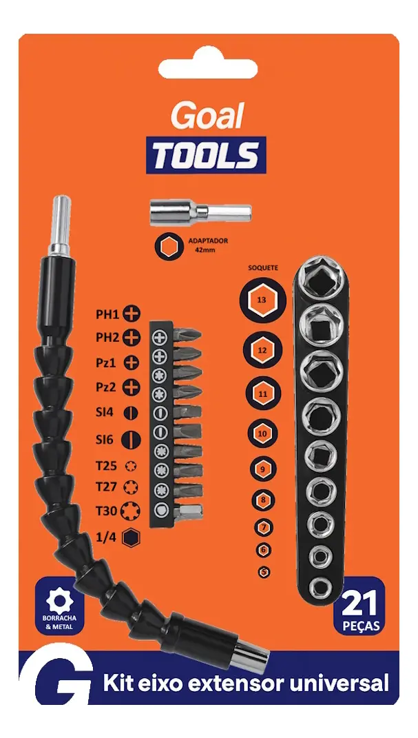 Kit Eixo Extensor Flexível Compatível Com Furadeira Elétrica - 1