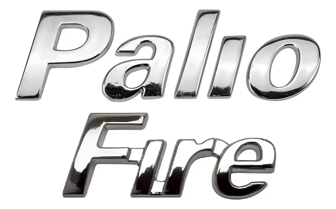 Kit Emblemas Letreiro Cromado Palio + Fire Mala 2000 A 2007 - 1