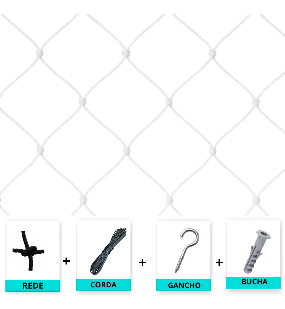 Kit Rede Tela De Proteção 1,20x1,40 Para Sacadas Janelas - 1