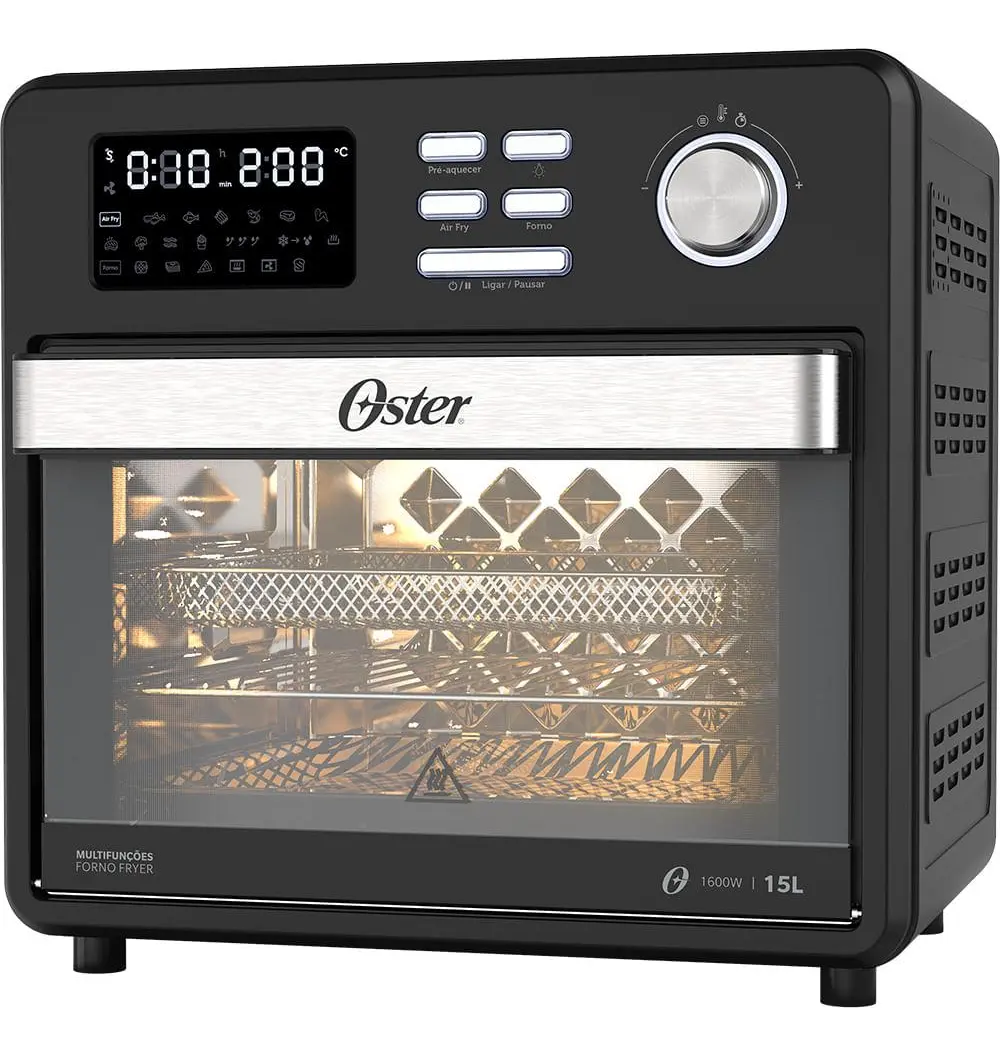 Forno e Fryer Oster Compact 10 em 1 OFOR160 de 15 Litros e 1600W de Potência - 220vofor - 1