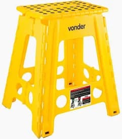 Vonder, Banqueta Plástica Dobrável, Amarela, Altura 450 Mm - 4
