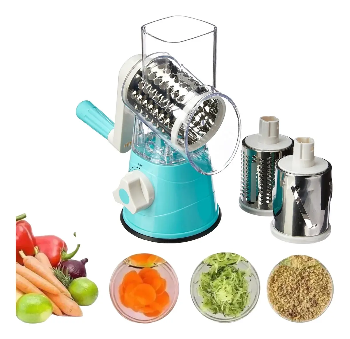 Cortador Fatiador Ralador Triturador Inox Legumes Alimentos - 2