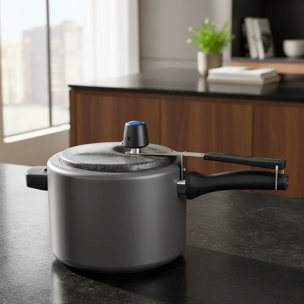 Panela De Pressão Leve Antiaderente Ramos 4,5l Selo Cor Grafite - 1