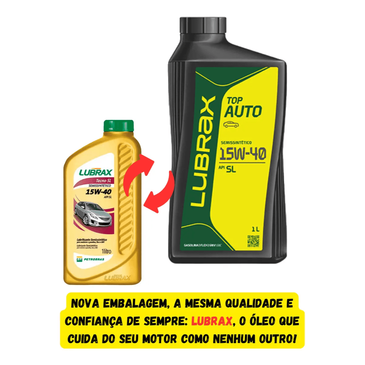 Óleo De Motor Lubrax Semissintético 15w-40 Api Sl 1 Litro - 2
