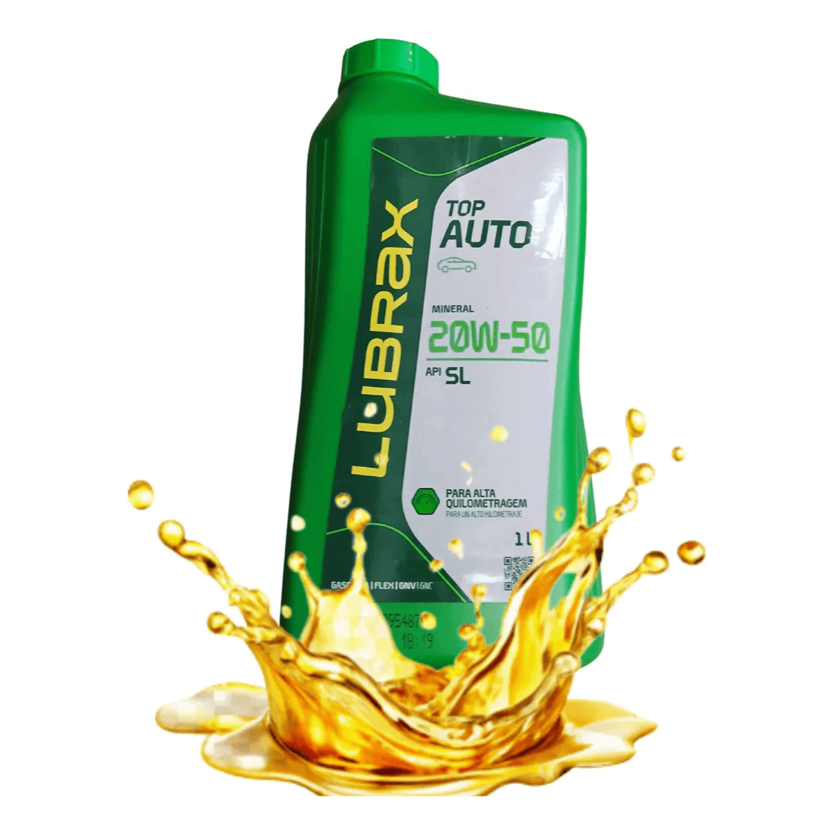 Óleo De Motor Lubrax Top Auto 20w-50 Api Sl 1l - Óleo Mineral Para Carros Antigos - 1