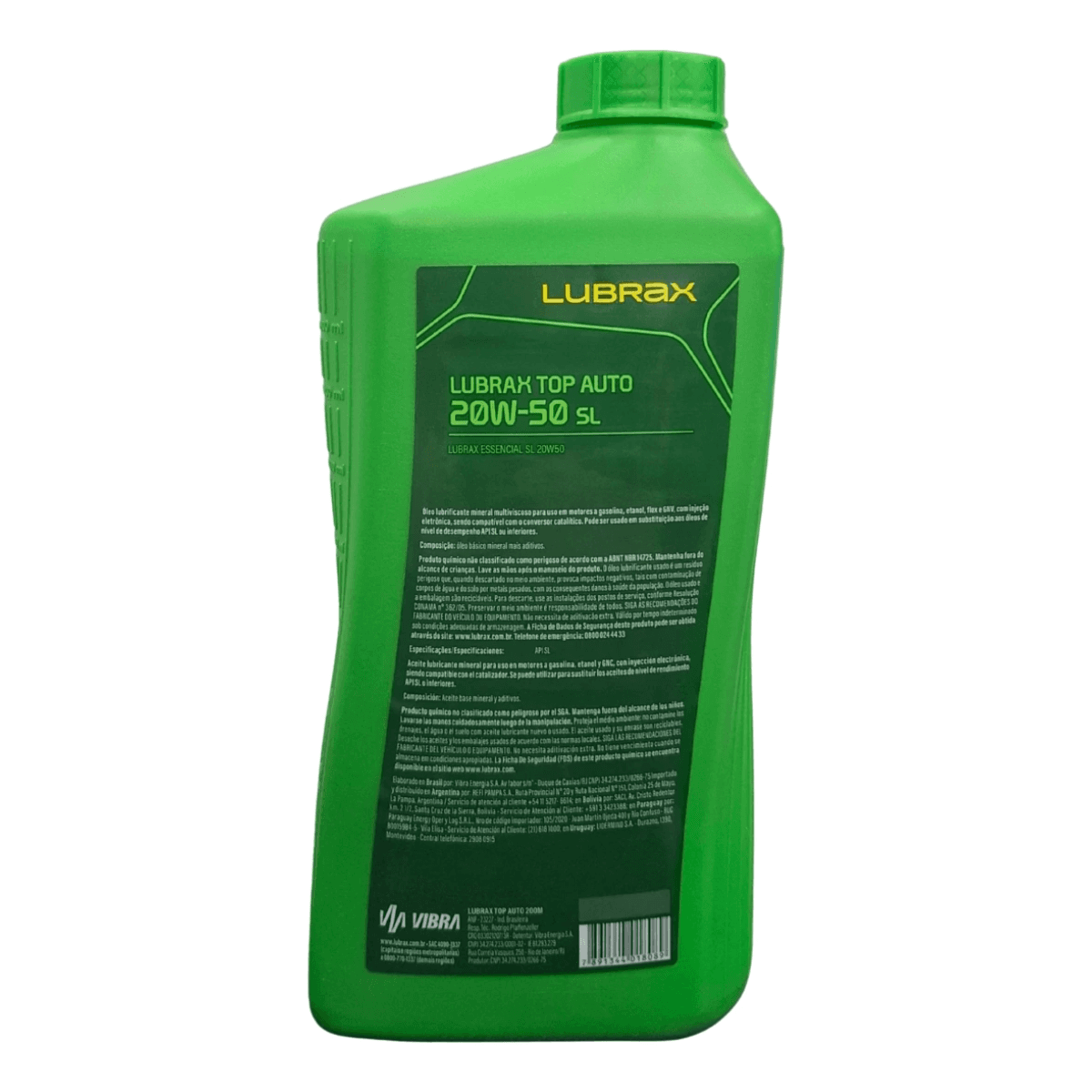 Óleo De Motor Lubrax Top Auto 20w-50 Api Sl 1l - Óleo Mineral Para Carros Antigos - 4