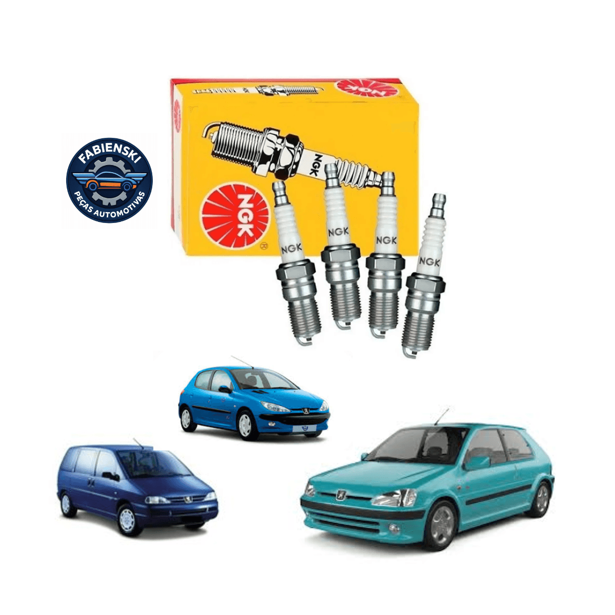 4UN Vela de Ignição Peugeot 205 206 306 405 605 - 1