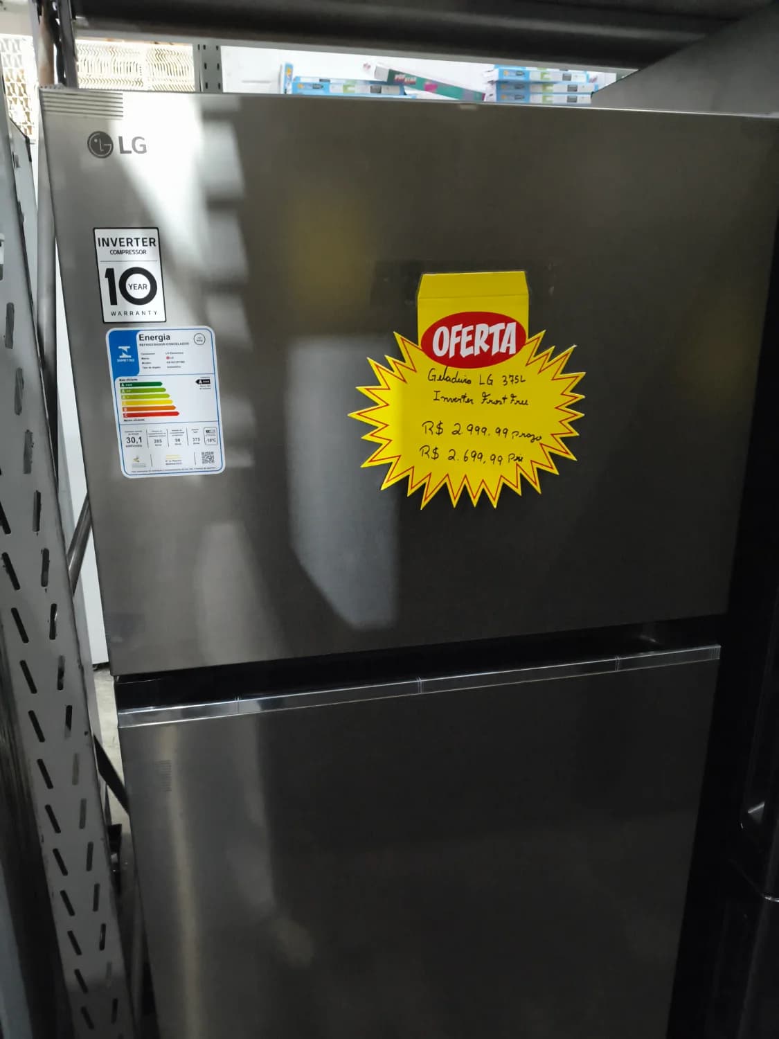 Geladeira LG 375 L inox - 1