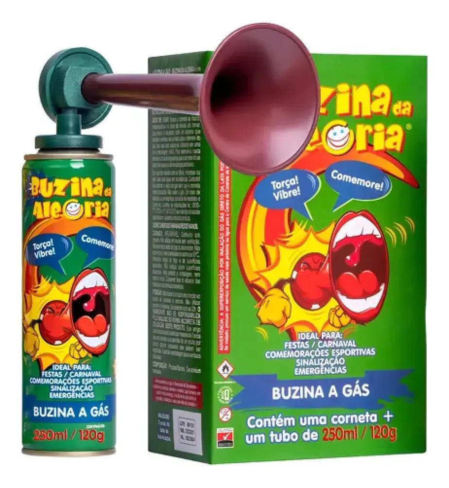 Buzina Da Alegria Gás 215ml Jogos Carnaval Festas - 1