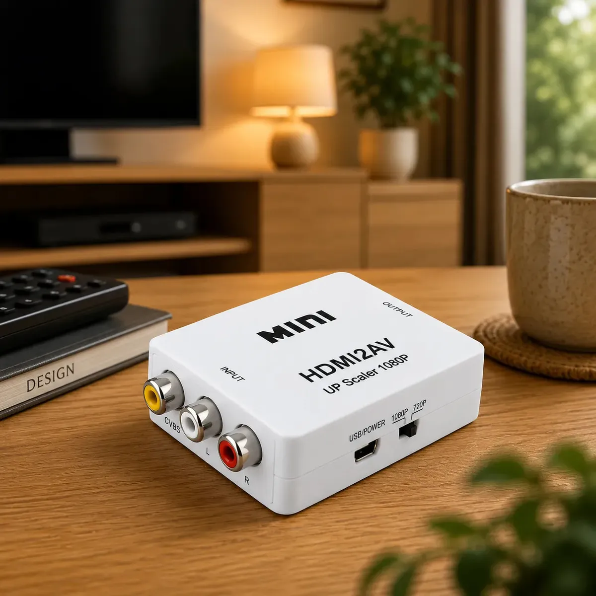 Adaptador Converte Entrada Hdmi Em Saida Av Rca Tv De Tubo - 1
