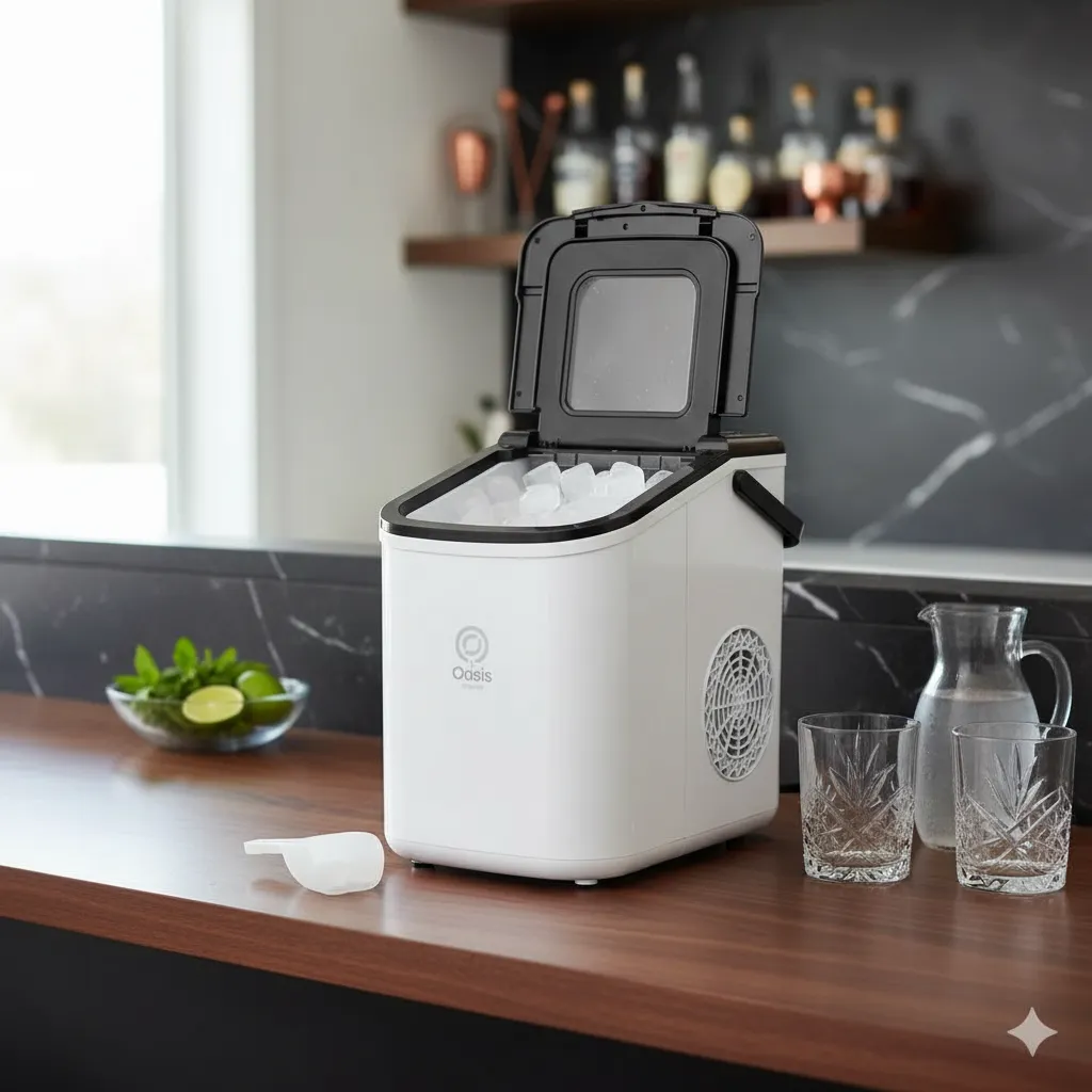 Máquina De Gelo 12kg Oasis Portátil Compacta Rápida Automatc - 3