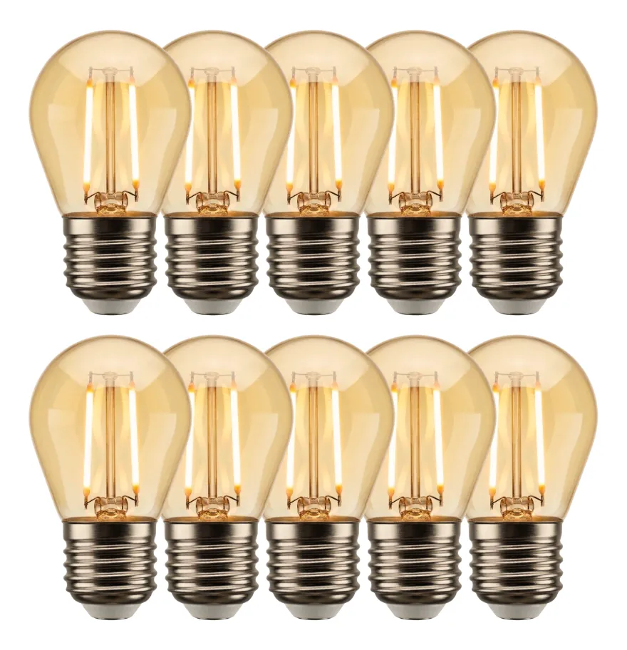 Kit 10 Lâmpada Led Bolinha 2w Prova Água Filamen Inquebrável - 1