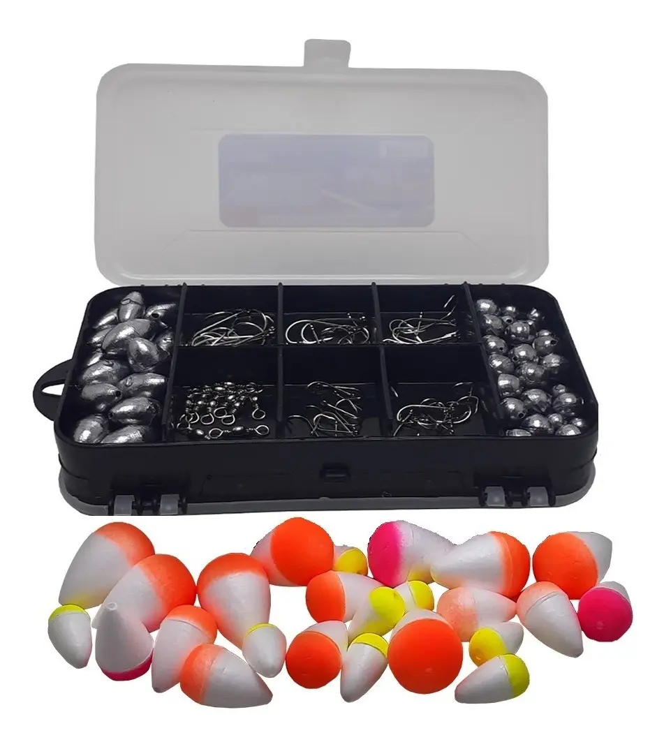Kit Pesca Esportiva Summer Estojo Anzol Nickel Variedade Captura Peixes - 1