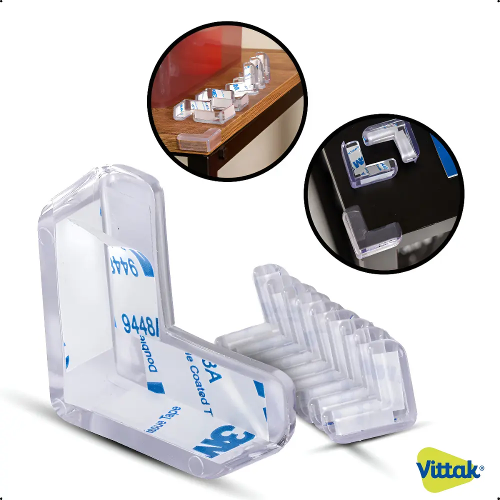 Vittak Kit 10 Protetor de Quina Transparente para Bebês e Idosos - 1
