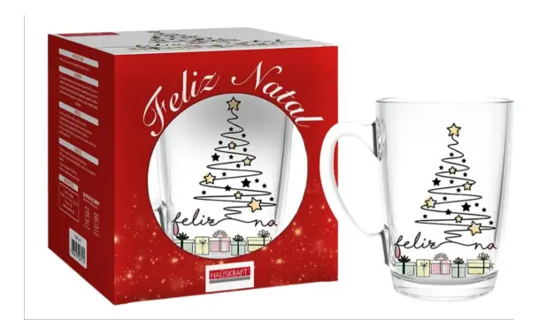 Caneca De Vidro Árvore De Natal Haüskraft 320ml - 1