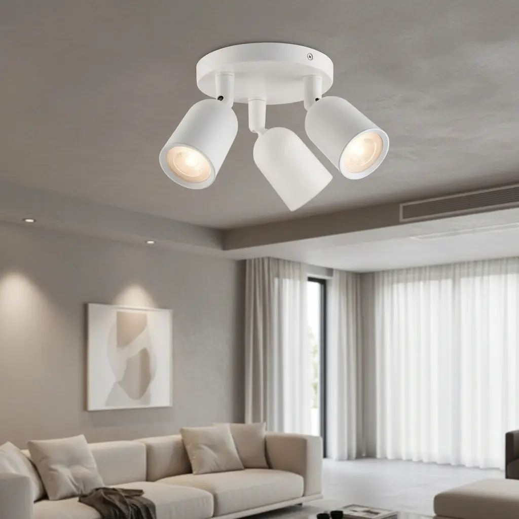 Luminária Spot Led Direct Mr16 Base Circular 3x4w - Branco - 1