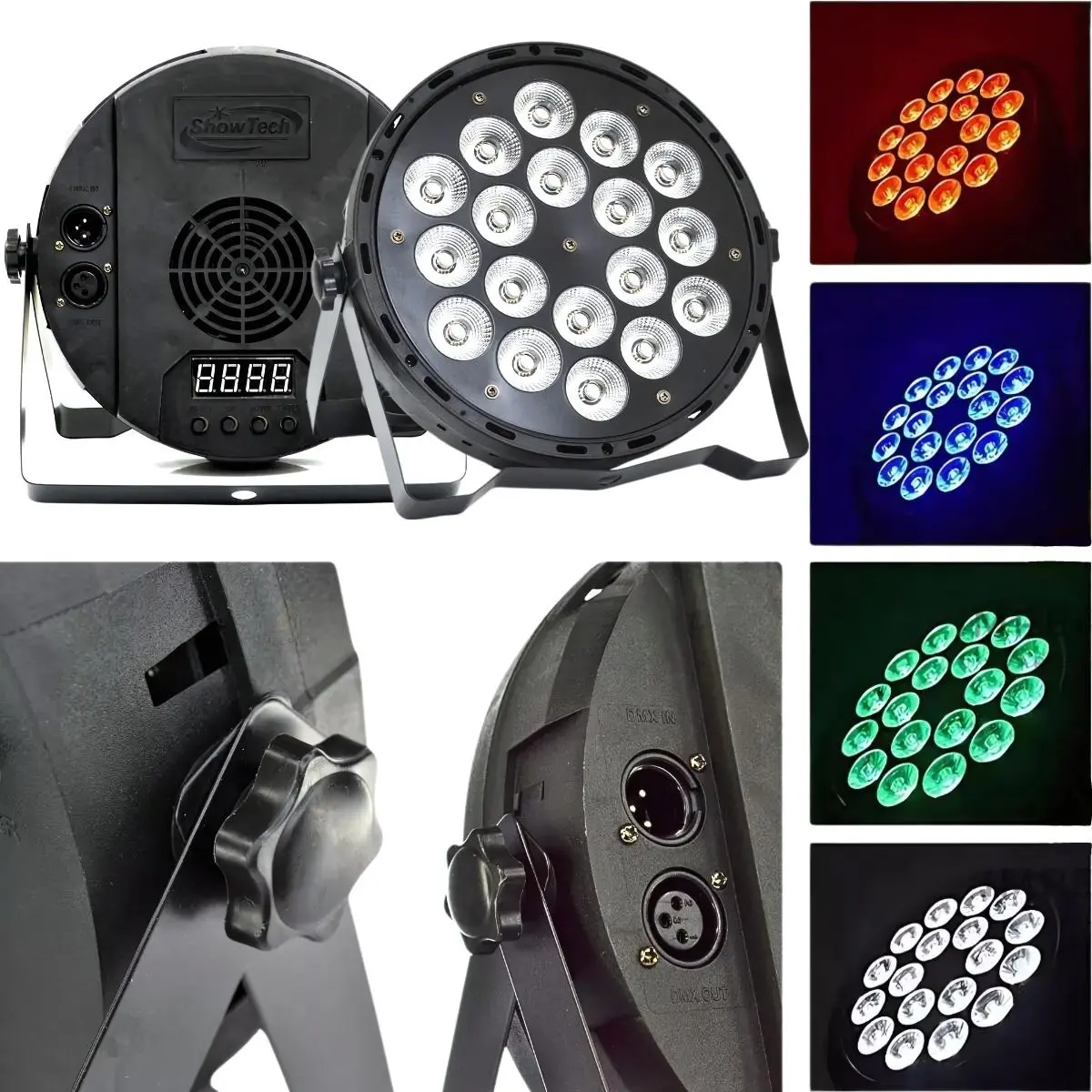 Canhão Par St-184n1 Led Slim 18 Leds 12w Rgbw Dmx 110/220v - 1