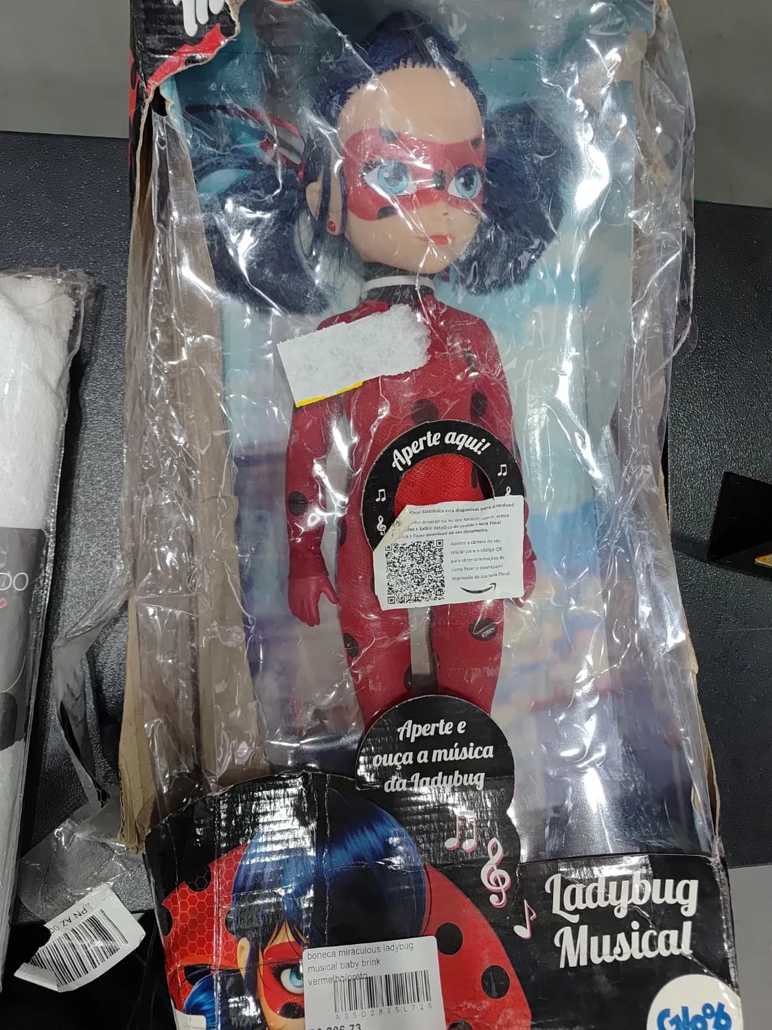 boneca miraculous ladybug musical baby brink vermelho/preto - 2