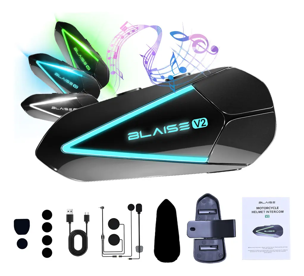 Intercomunicador Capacete Blaise V2 Ip67 500m 1000mah 12h - 1