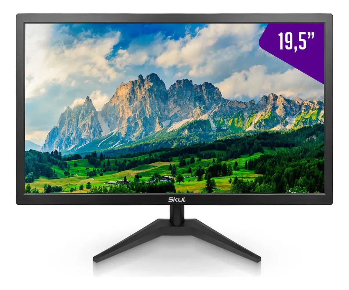 Monitor Led 19.5 Polegadas Skul Hdmi Vga Barato Para Pc - 1