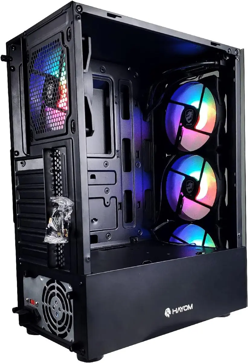 Gabinete Gamer Hayom GB1749 Mid Tower 4 Fans Preto ATX/M-ATX Vidro Temperado - 1
