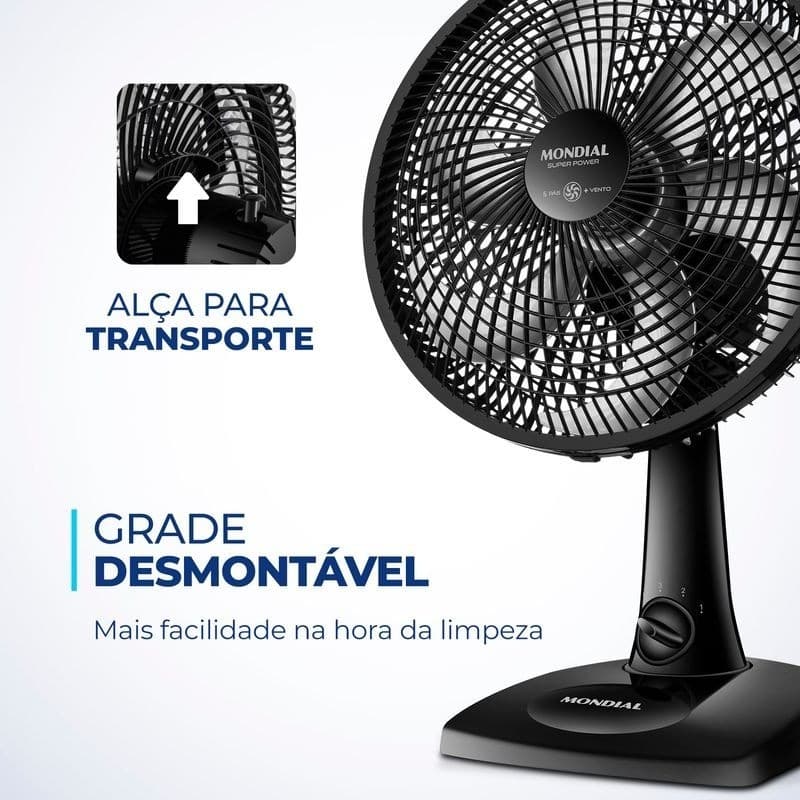 Ventilador Mondial 30cm Vsp 30 B (127v) 60hz - 5