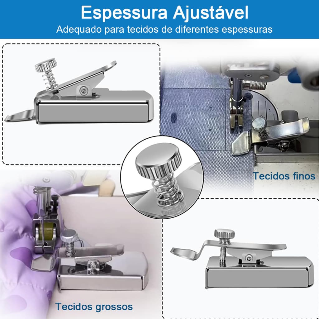 Aparelho Guia Bainha Barra Reta Magnetico Maquina Costura Grampo De Borda Forte Atração Magnética - 7