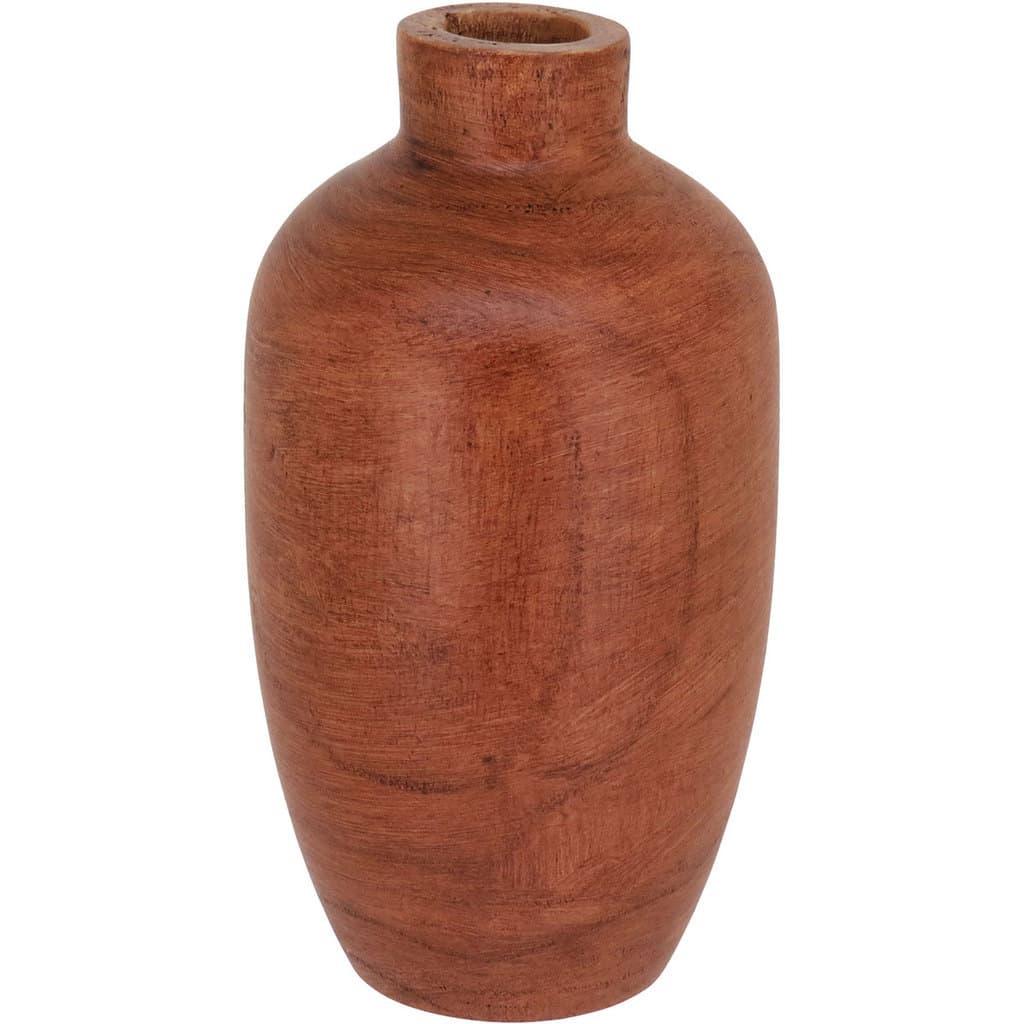 VASO DECORATIVO ENFEITE PLANTA MADEIRA 23x12x12cm NATURAL - 1