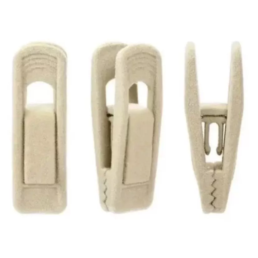 Kit 10 Presilhas De Veludo Para Cabides Cor Bege/Preto/Cinza - Promoção - 1